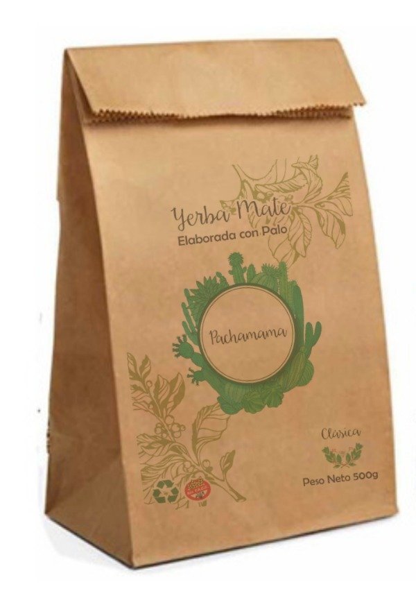 yerba mate pachamama bio tradicional con palo