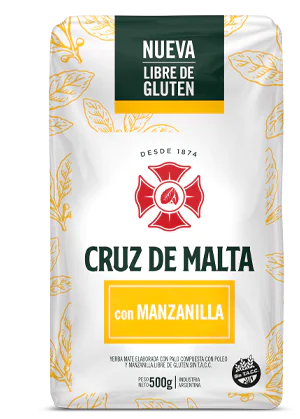 Erba mate sapore camomila cruz de malta
